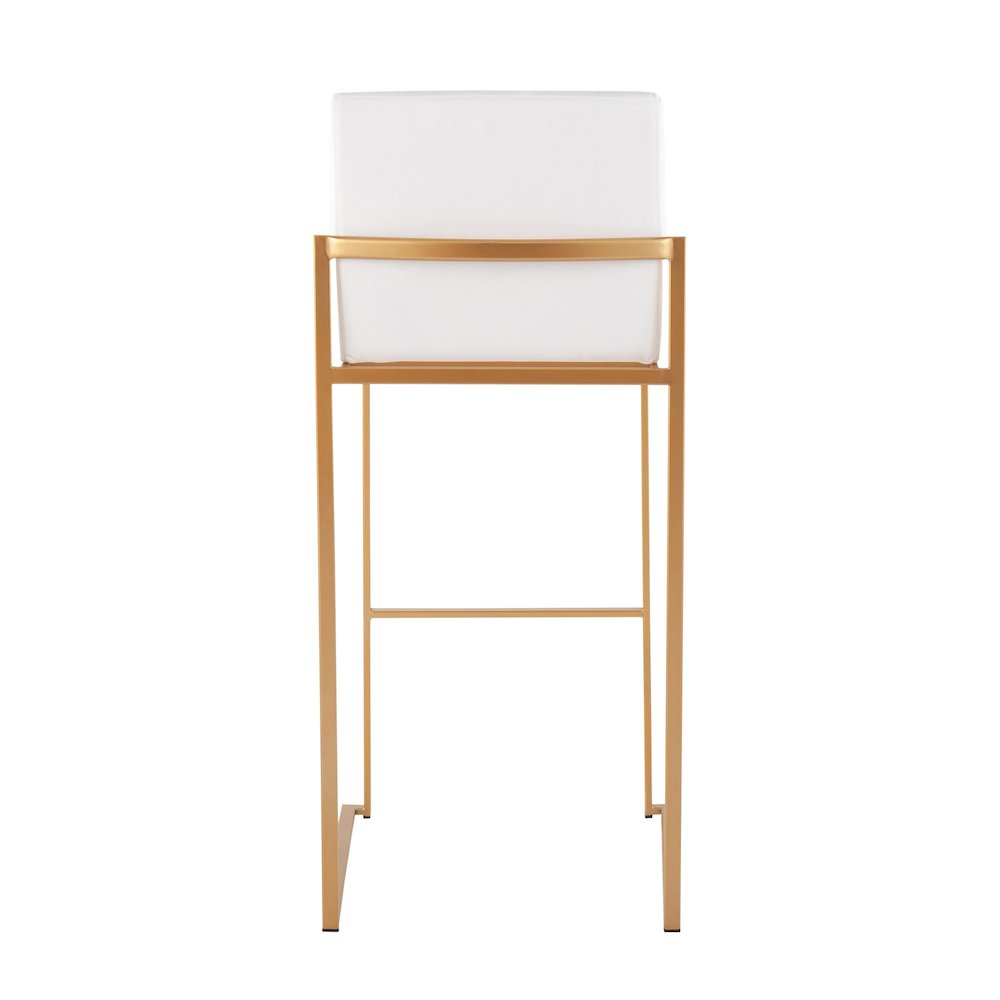 Fuji High Back 30" Fixed-Height Barstool - Set of 3. Picture 5