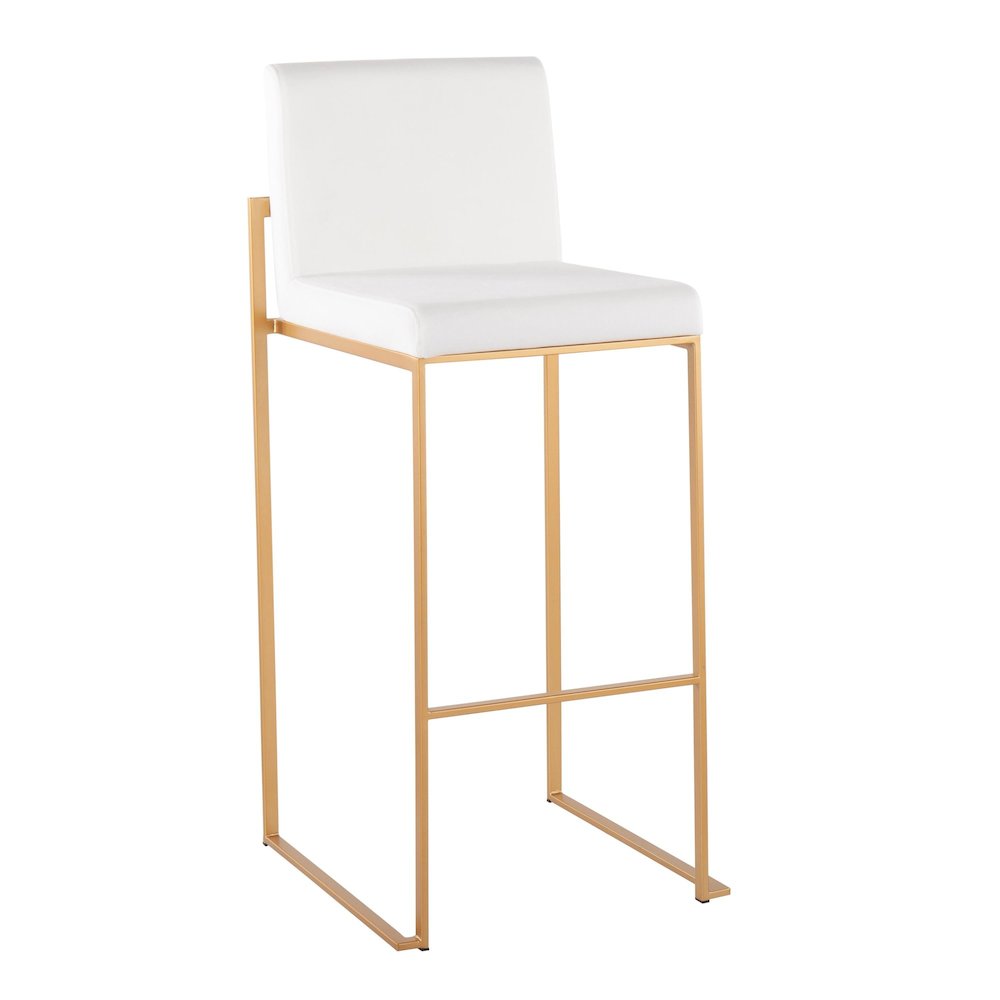 Fuji High Back 30" Fixed-Height Barstool - Set of 3. Picture 2