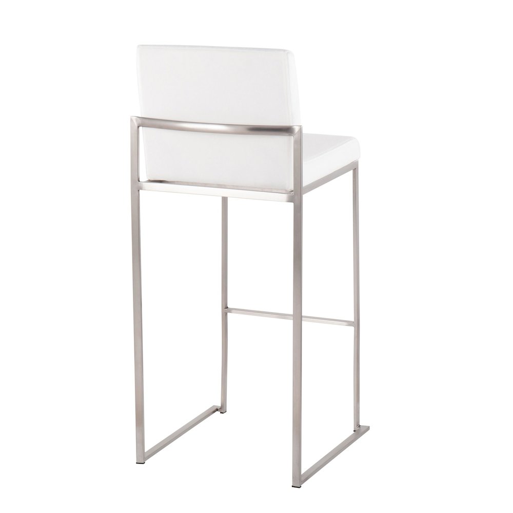 Fuji High Back 30" Fixed-Height Barstool - Set of 3. Picture 4