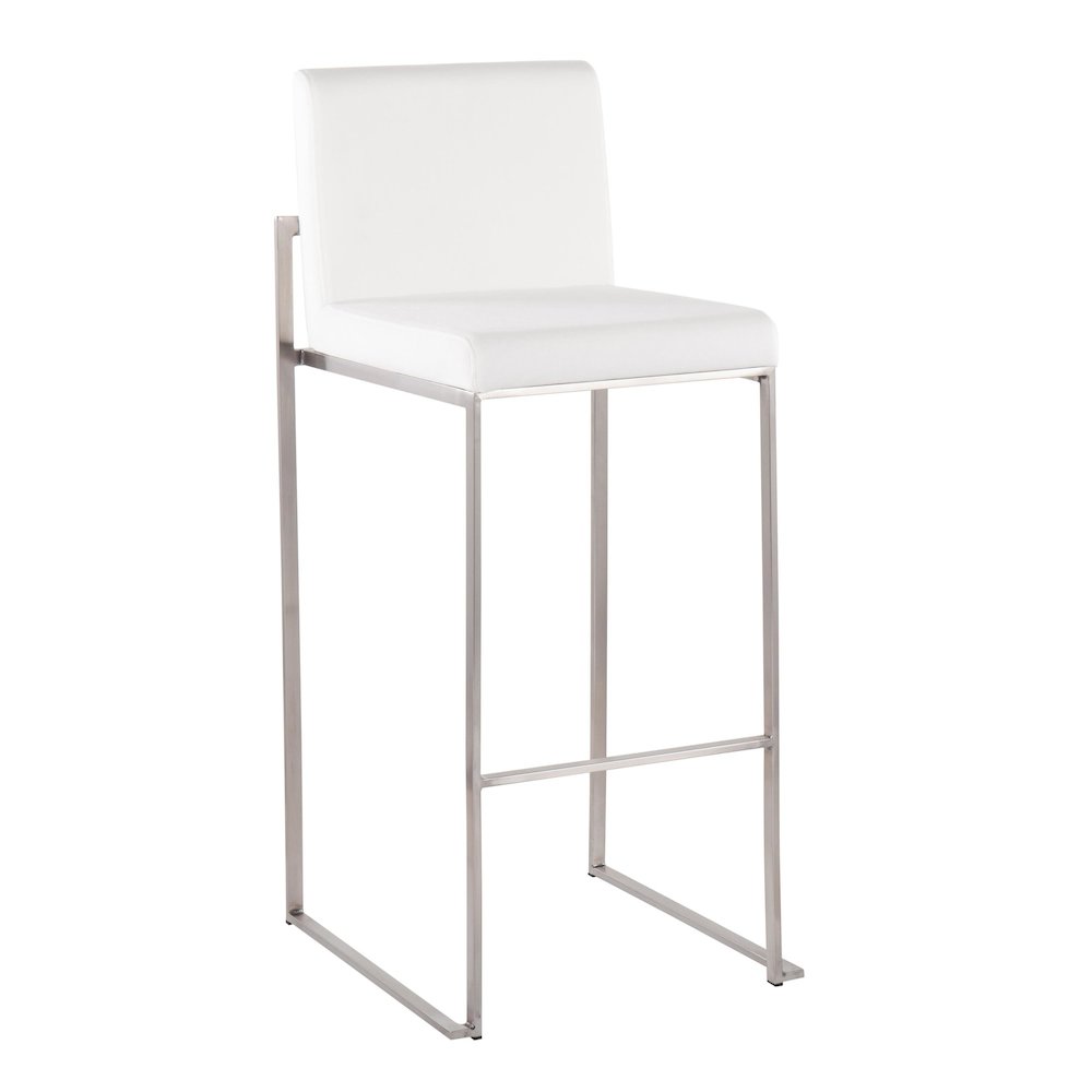 Fuji High Back 30" Fixed-Height Barstool - Set of 3. Picture 2