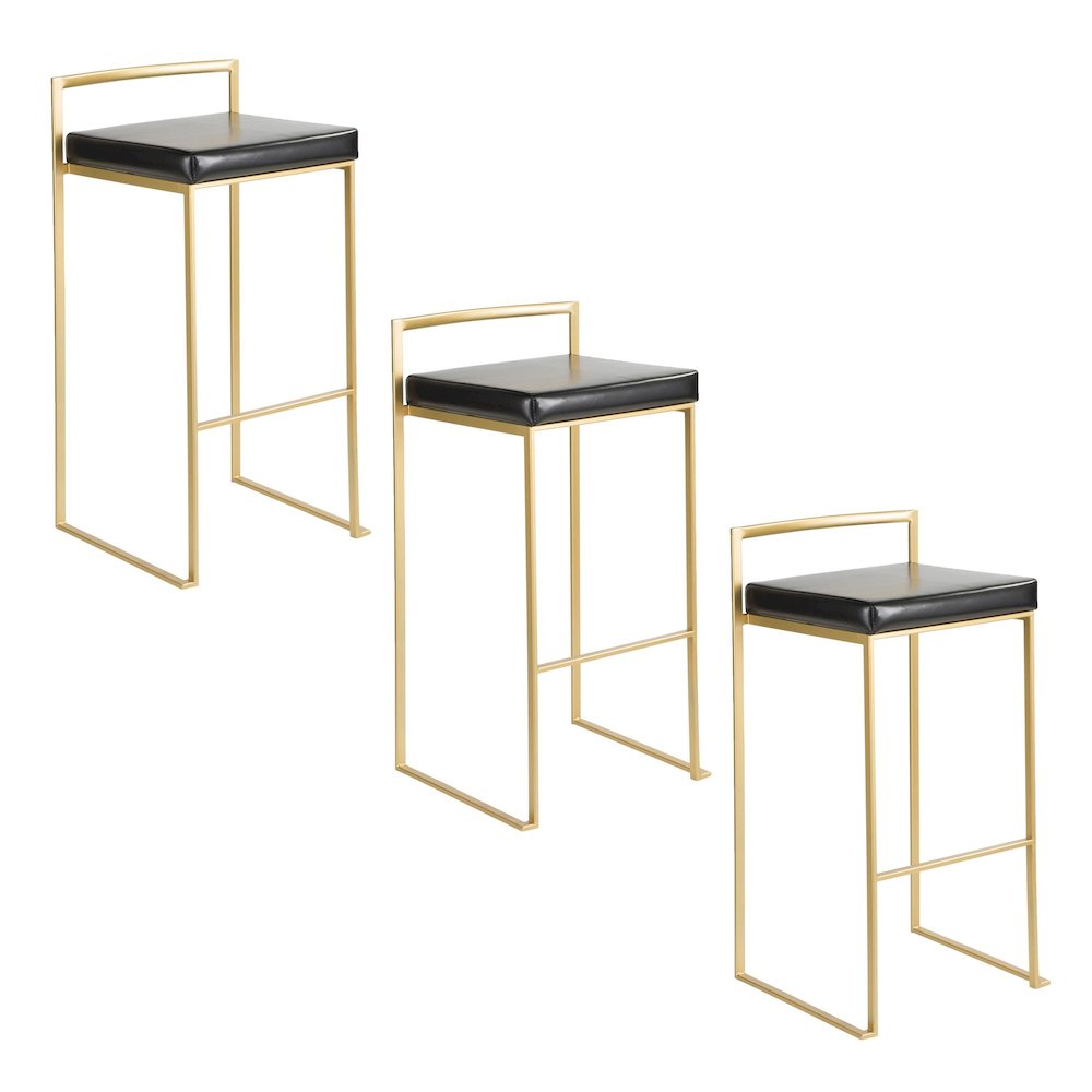 Fuji Stacker 30" Fixed-Height Barstool - Set of 3. Picture 1