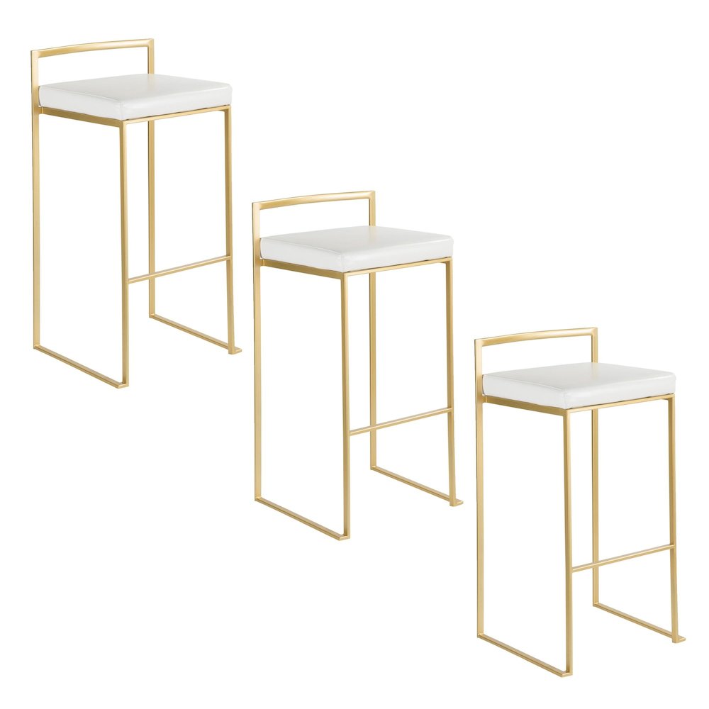 Fuji Stacker 30" Fixed-Height Barstool - Set of 3. Picture 1