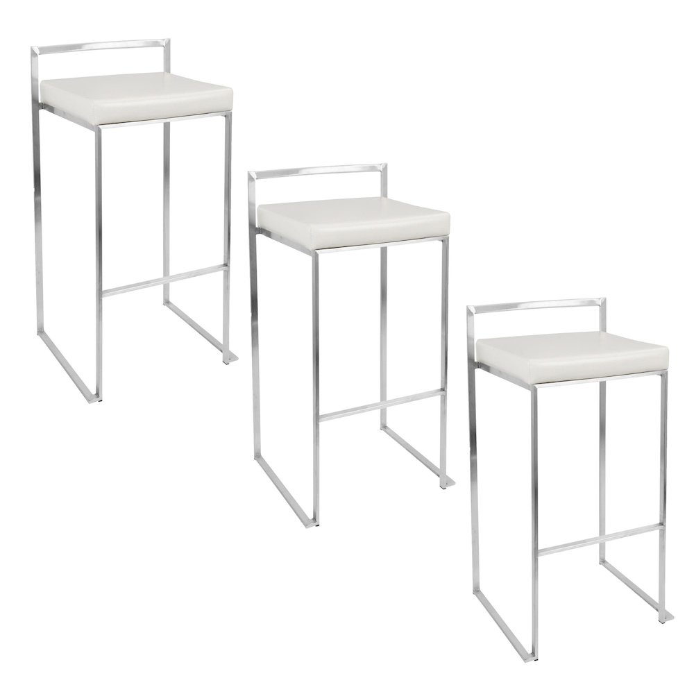 Fuji Stacker 30" Fixed-Height Barstool - Set of 3. Picture 1