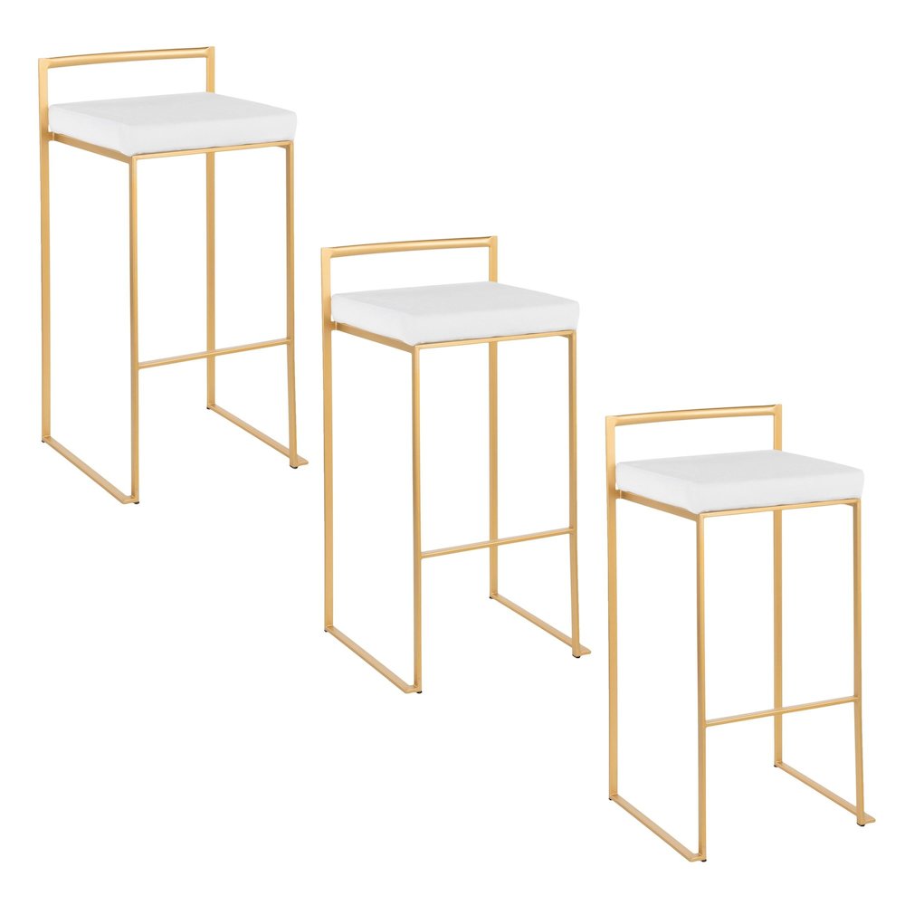 Fuji Stacker 30" Fixed-Height Barstool - Set of 3. Picture 1