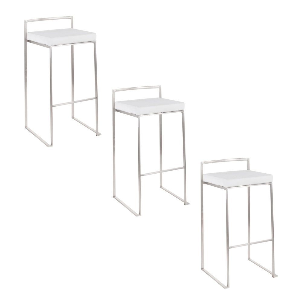 Fuji Stacker 30" Fixed-Height Barstool - Set of 3. Picture 1