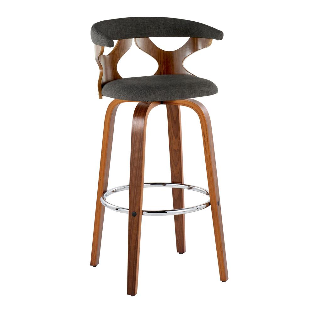 Grey Gardenia 30" Fixed-Height Barstool - Set of 2. Picture 2