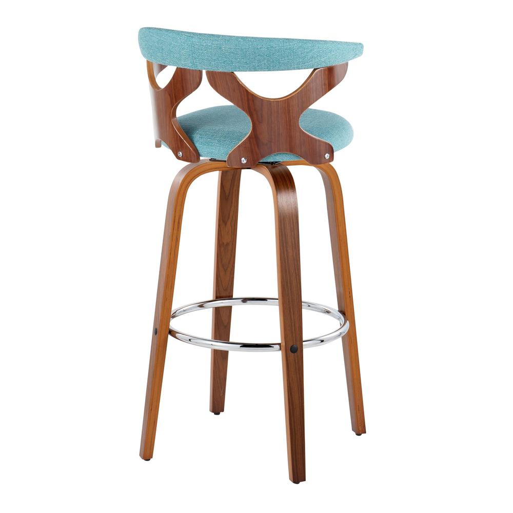 Silver Gardenia 30" Fixed-Height Barstool - Set of 2. Picture 4
