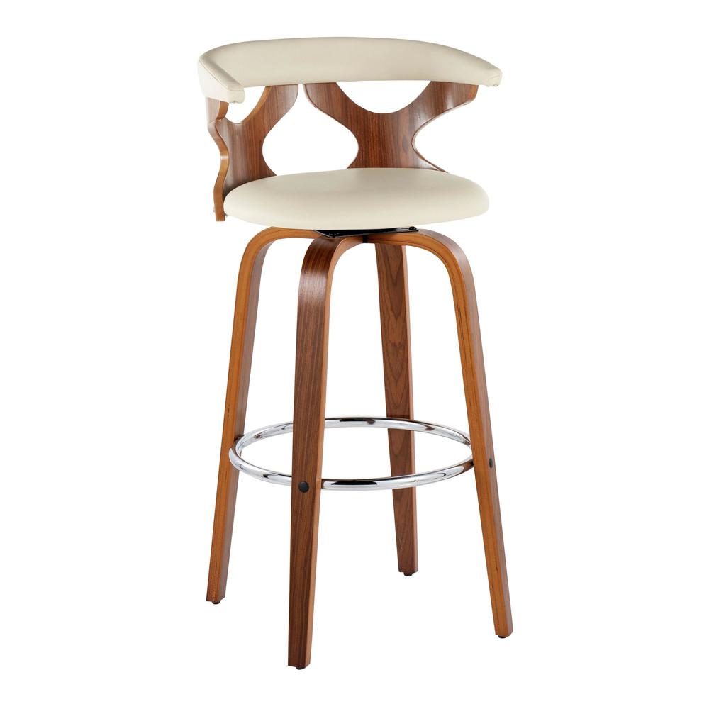 Brown Gardenia 30" Fixed-Height Barstool - Set of 2. Picture 2