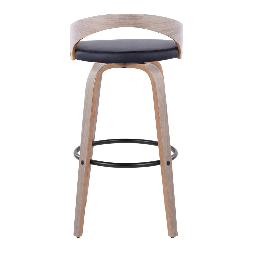 Grey Grotto 30" Fixed-Height Barstool - Set of 2. Picture 5