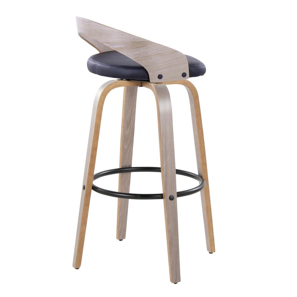 Grey Grotto 30" Fixed-Height Barstool - Set of 2. Picture 4