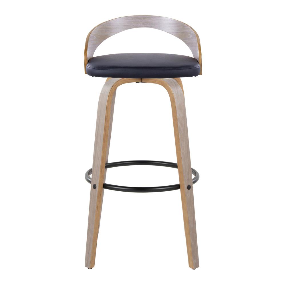 Grey Grotto 30" Fixed-Height Barstool - Set of 2. Picture 6