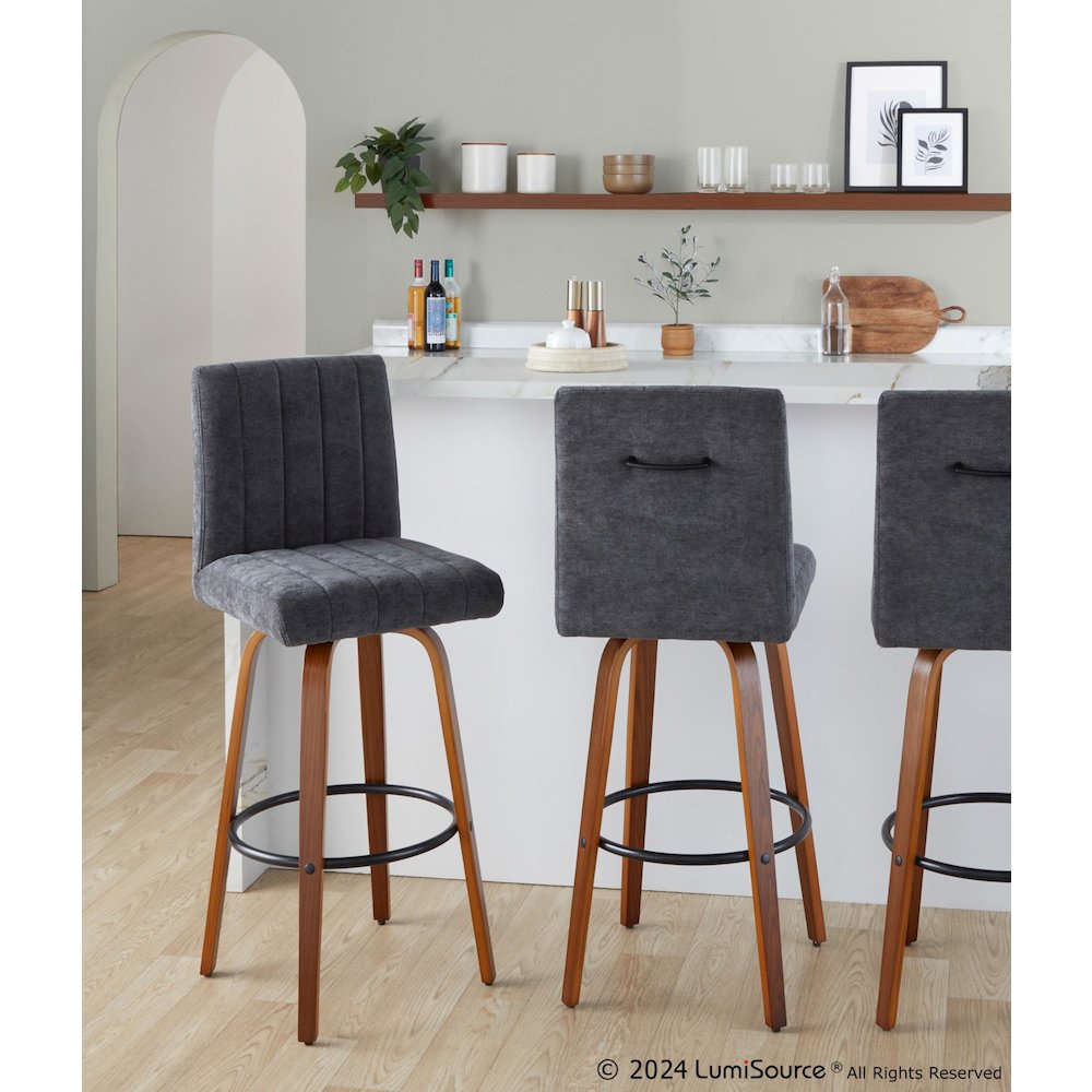Hank 30" Fixed-Height Barstool - Set of  2. Picture 7