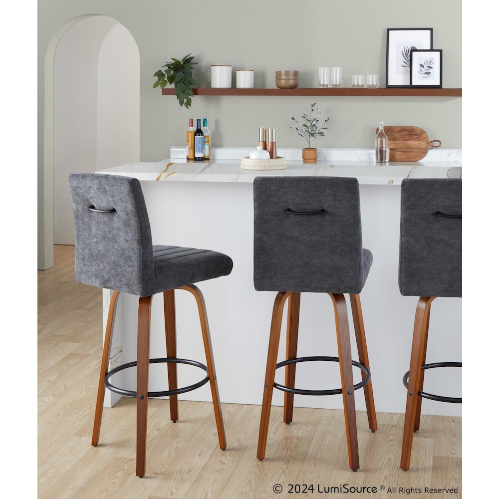 Hank 30" Fixed-Height Barstool - Set of  2. Picture 8