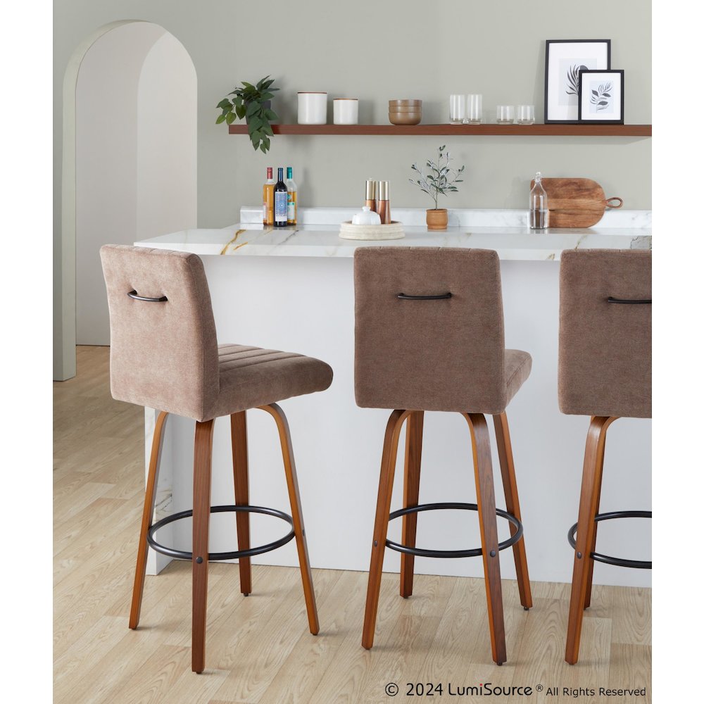 Hank 30" Fixed-Height Barstool - Set of  2. Picture 8