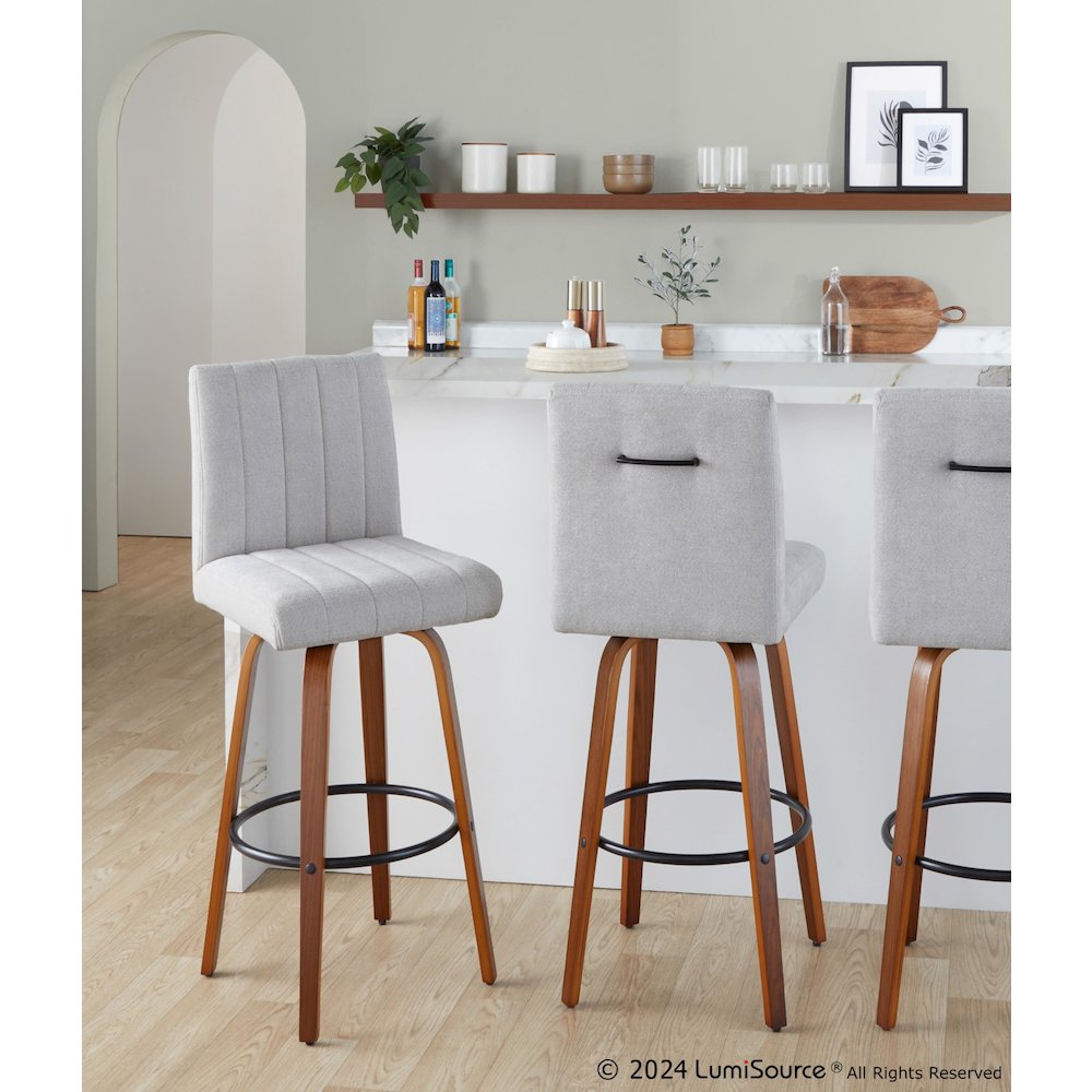 Hank 30" Fixed-Height Barstool - Set of  2. Picture 7