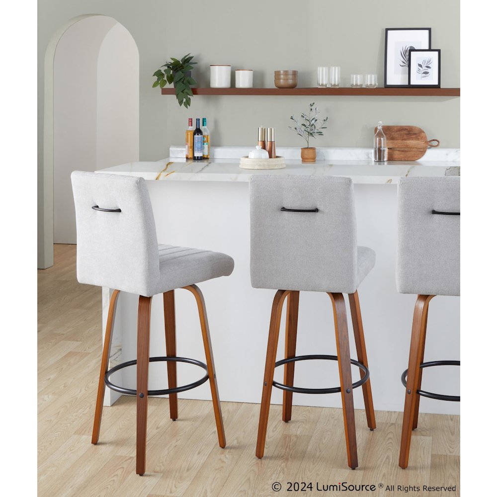 Hank 30" Fixed-Height Barstool - Set of  2. Picture 8