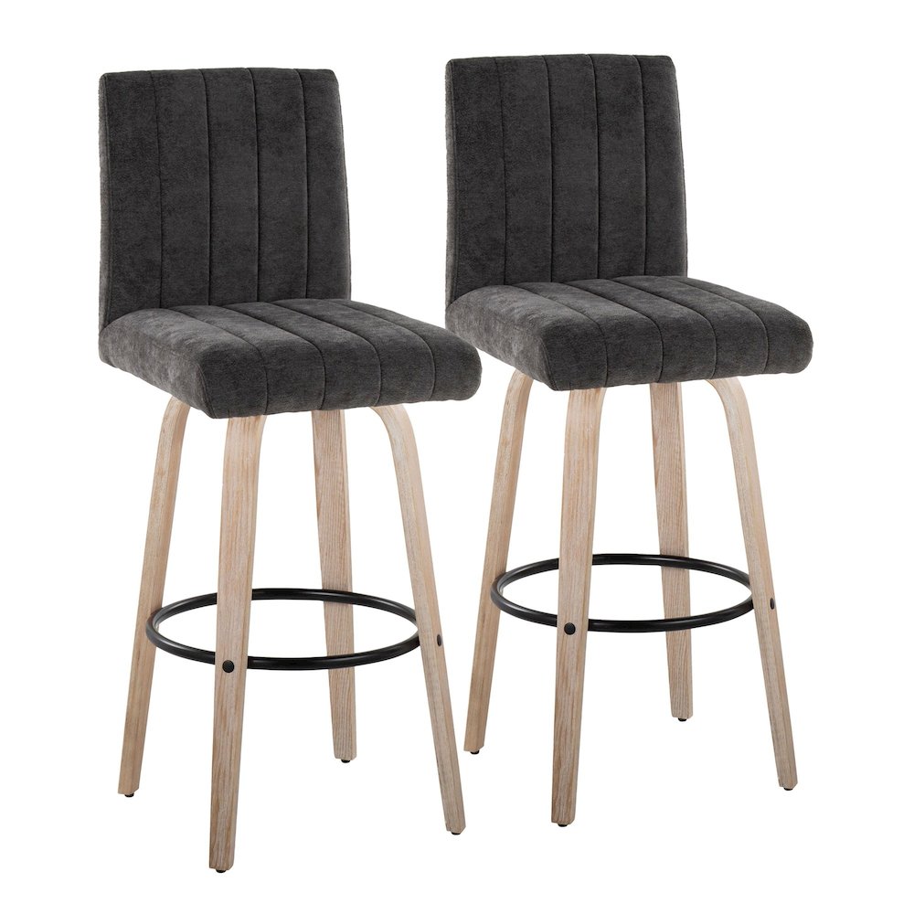 Hank 30" Fixed-Height Barstool - Set of  2. Picture 1