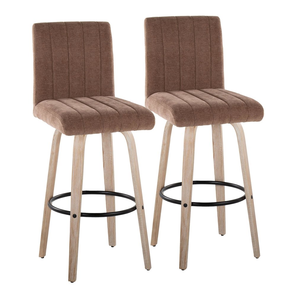 Hank 30" Fixed-Height Barstool - Set of  2. Picture 1