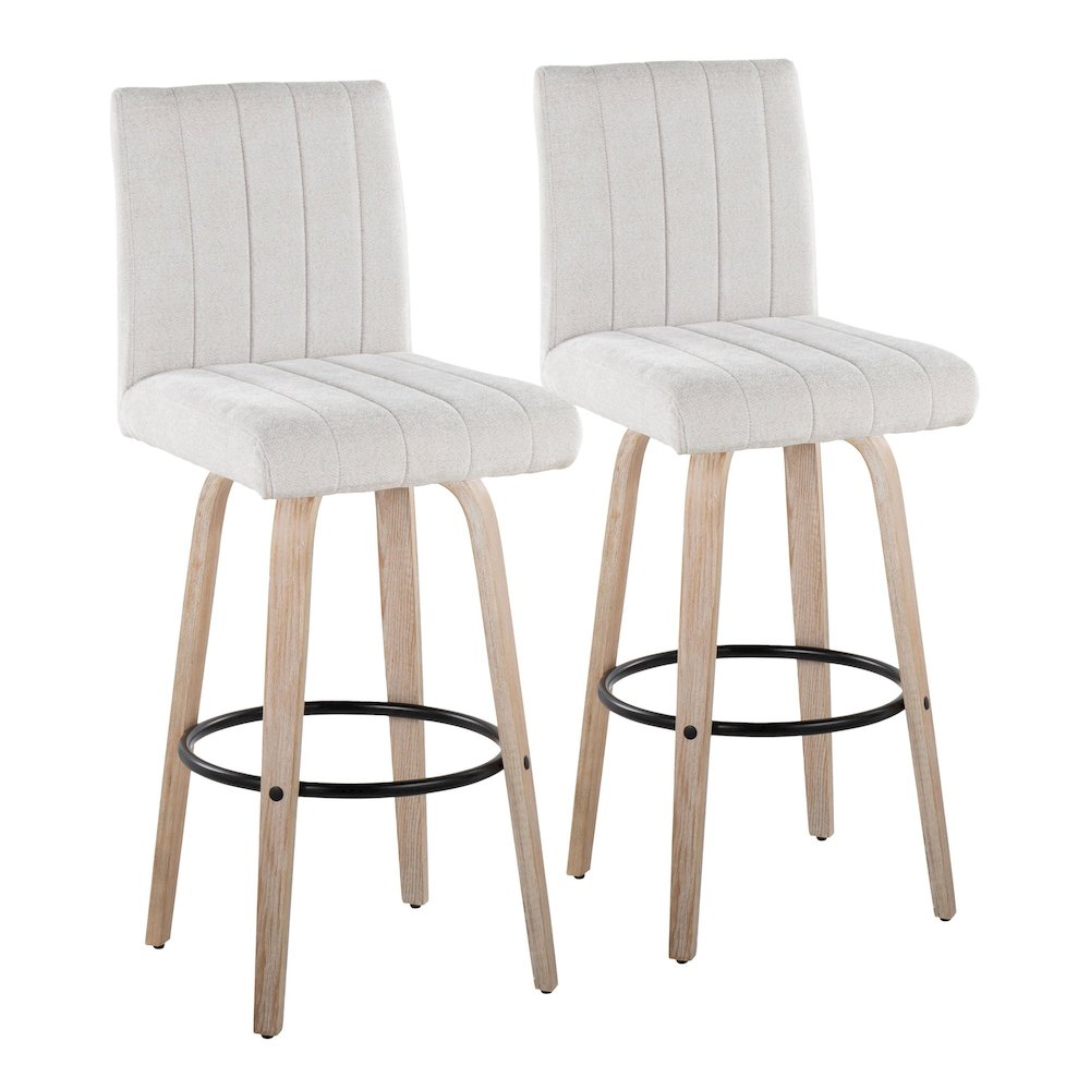 Hank 30" Fixed-Height Barstool - Set of  2. Picture 1