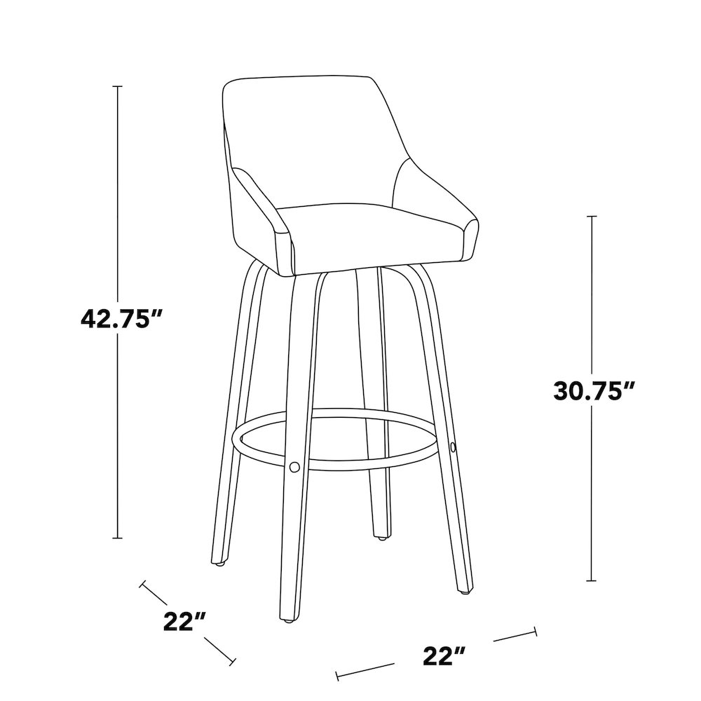Hannah 30" Fixed-Height Barstool - Set of 2. Picture 9