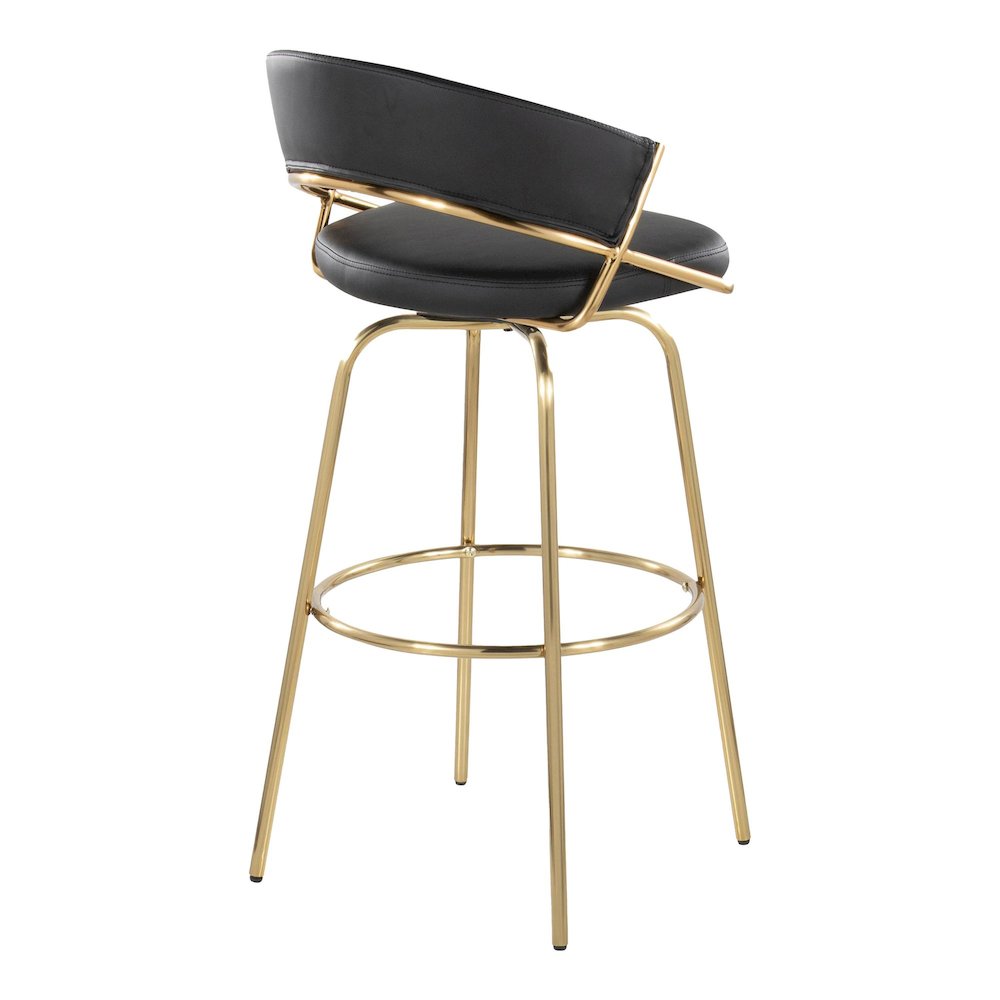 Jie 30" Fixed-Height Barstool - Set of 2. Picture 4