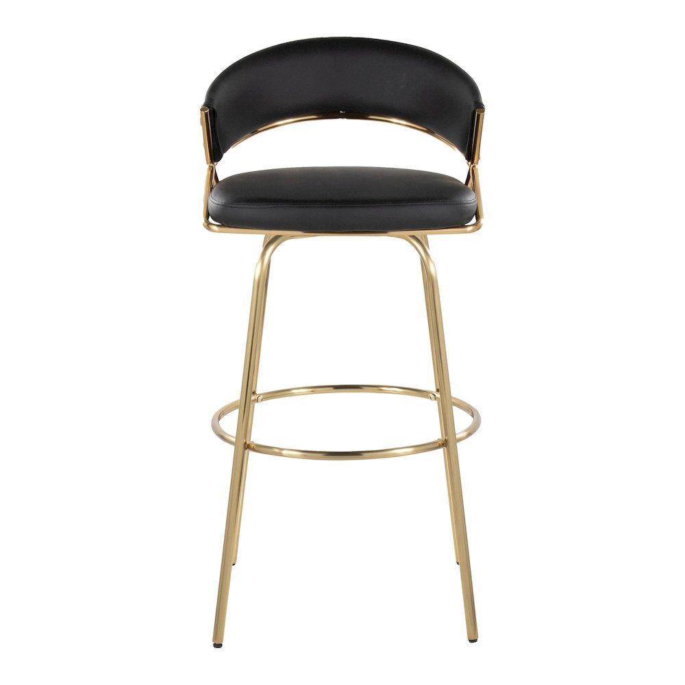 Jie 30" Fixed-Height Barstool - Set of 2. Picture 6