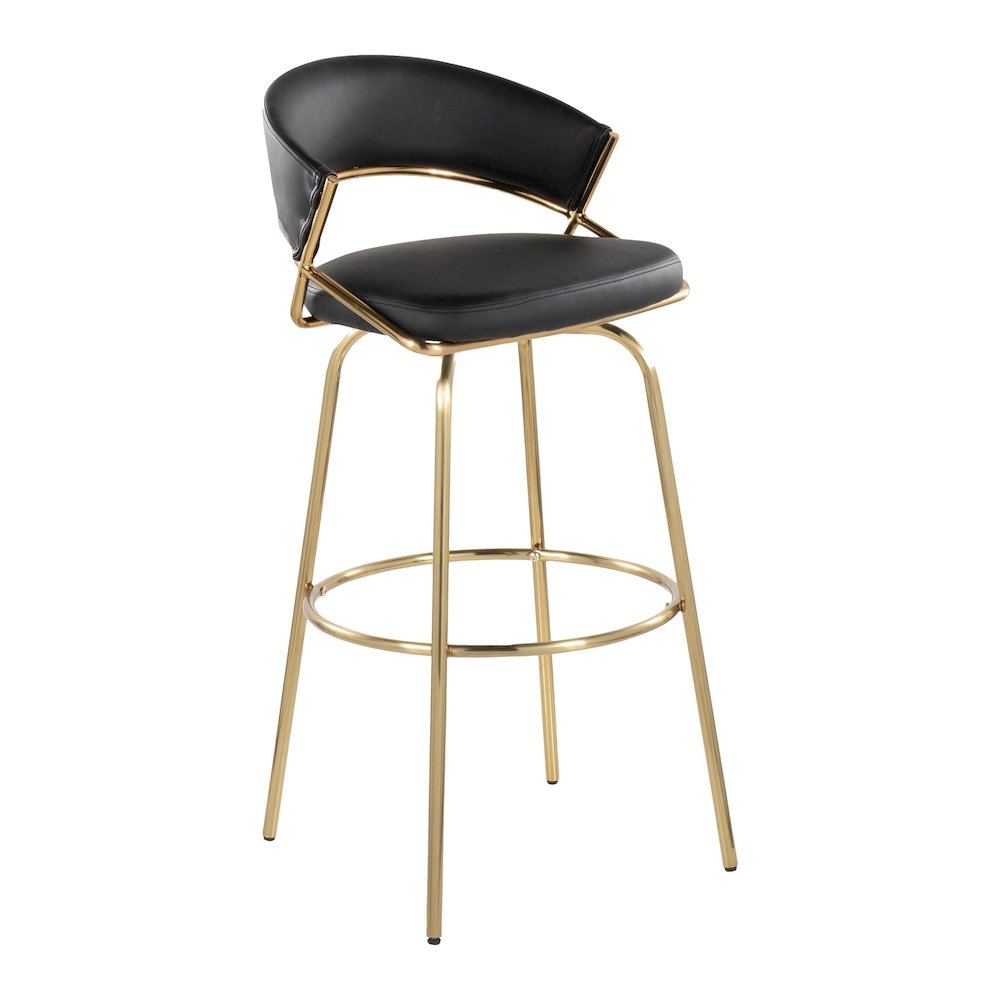 Jie 30" Fixed-Height Barstool - Set of 2. Picture 2