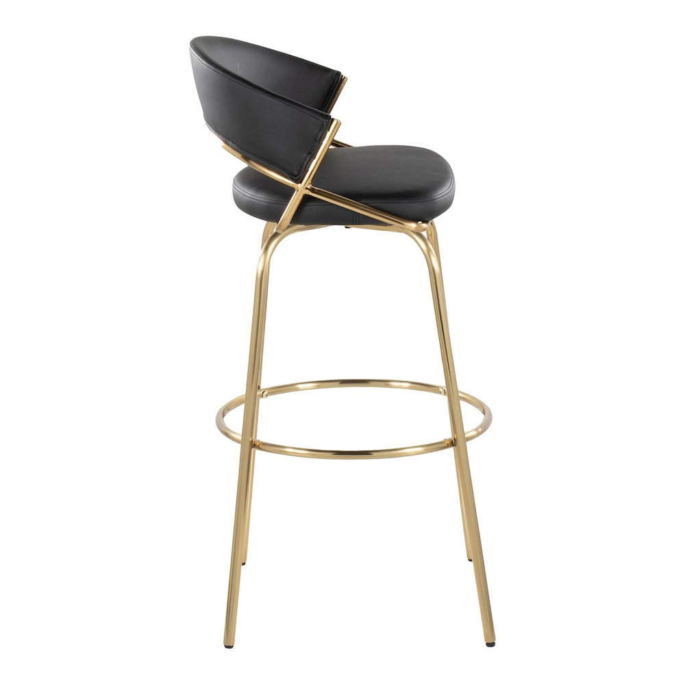 Jie 30" Fixed-Height Barstool - Set of 2. Picture 3