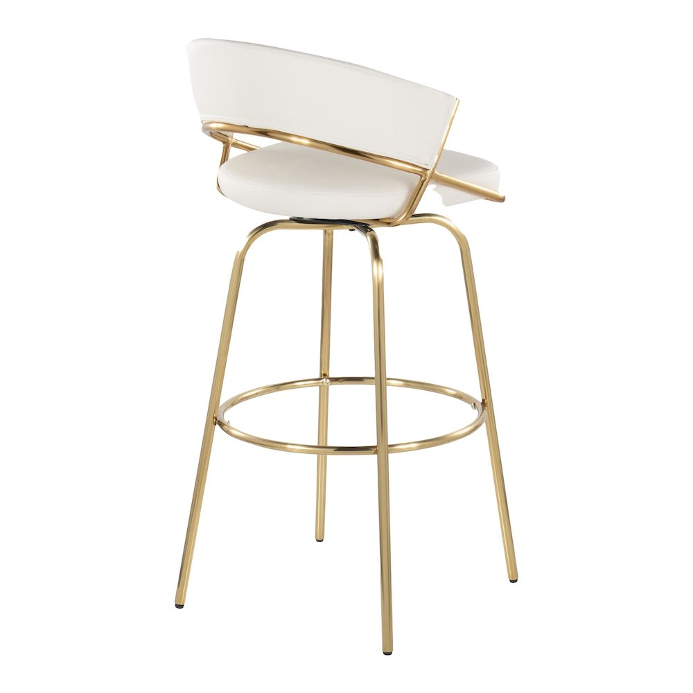 Jie 30" Fixed-Height Barstool - Set of 2. Picture 4
