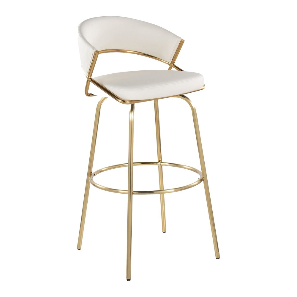 Jie 30" Fixed-Height Barstool - Set of 2. Picture 2