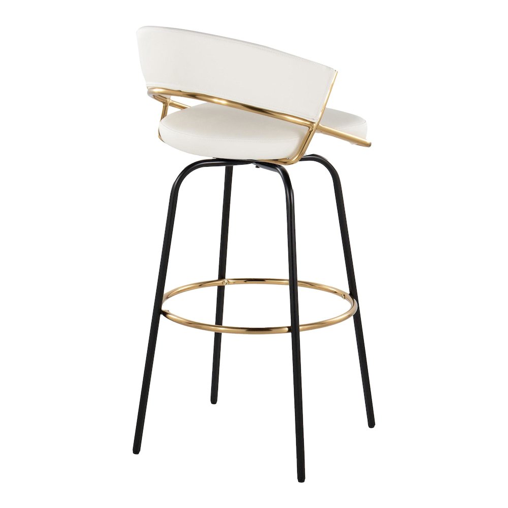 Jie 30" Fixed-Height Barstool - Set of 2. Picture 4