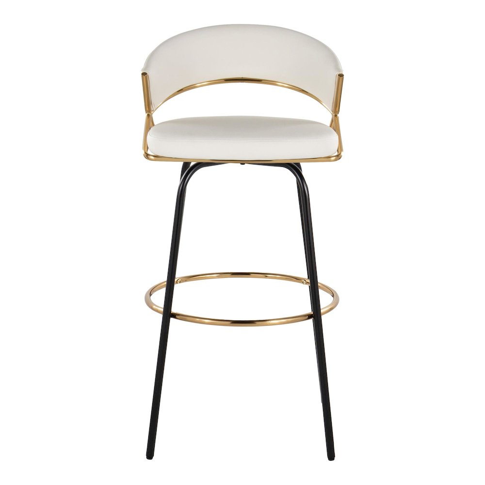 Jie 30" Fixed-Height Barstool - Set of 2. Picture 6