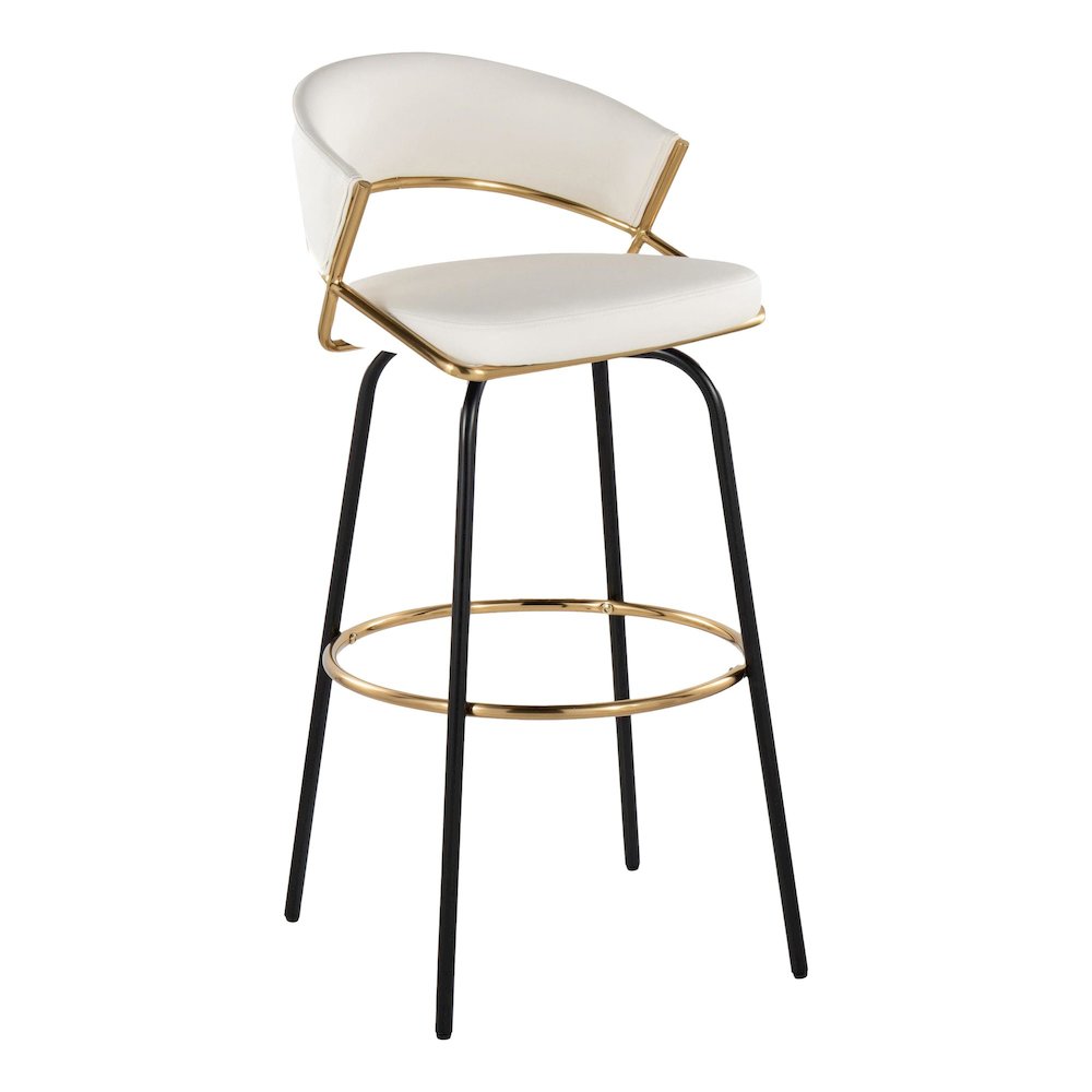 Jie 30" Fixed-Height Barstool - Set of 2. Picture 2