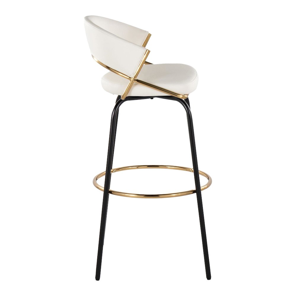 Jie 30" Fixed-Height Barstool - Set of 2. Picture 3