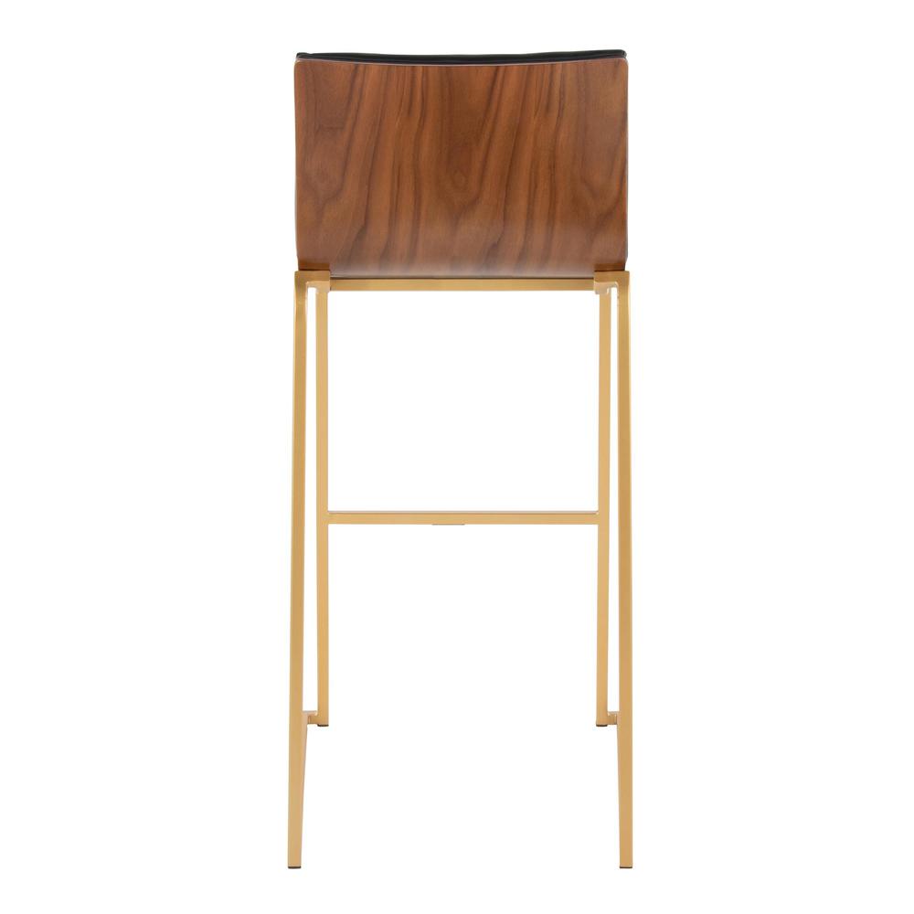 Gold Mason Mara 30" Fixed-Height Barstool - Set of 2. Picture 5