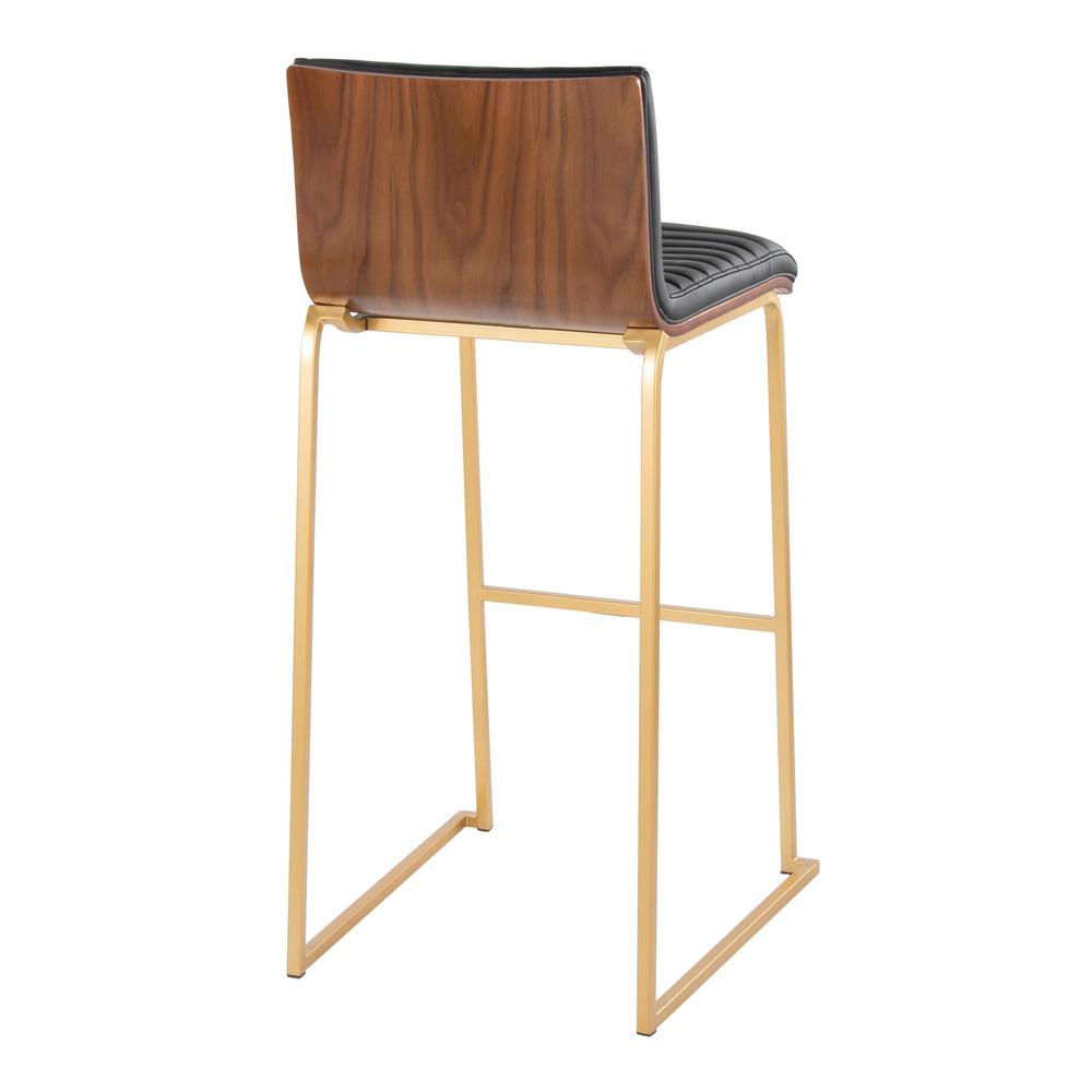 Gold Mason Mara 30" Fixed-Height Barstool - Set of 2. Picture 4