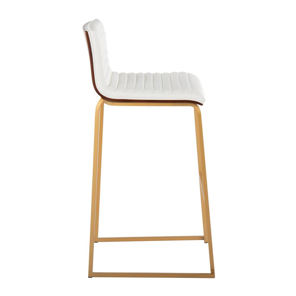 White Mason Mara 30" Fixed-Height Barstool - Set of 2. Picture 3