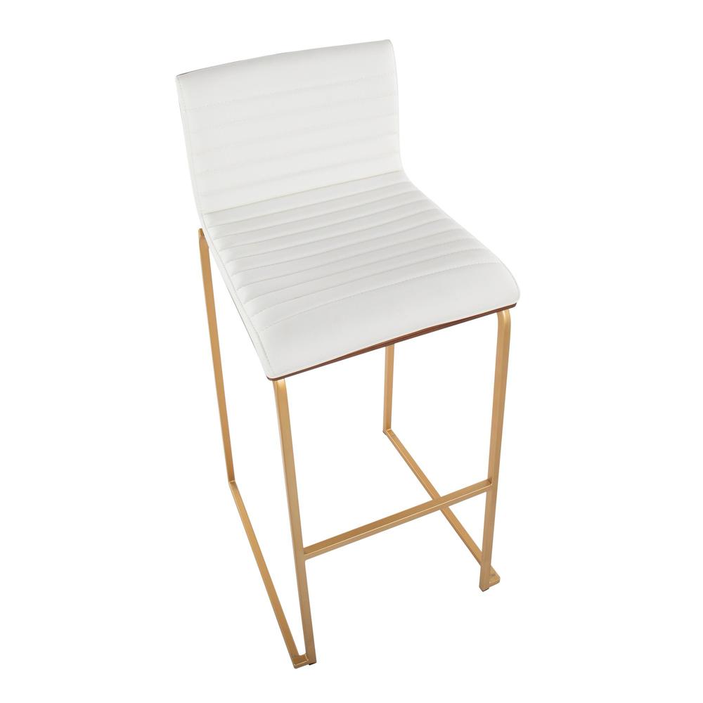 White Mason Mara 30" Fixed-Height Barstool - Set of 2. Picture 6