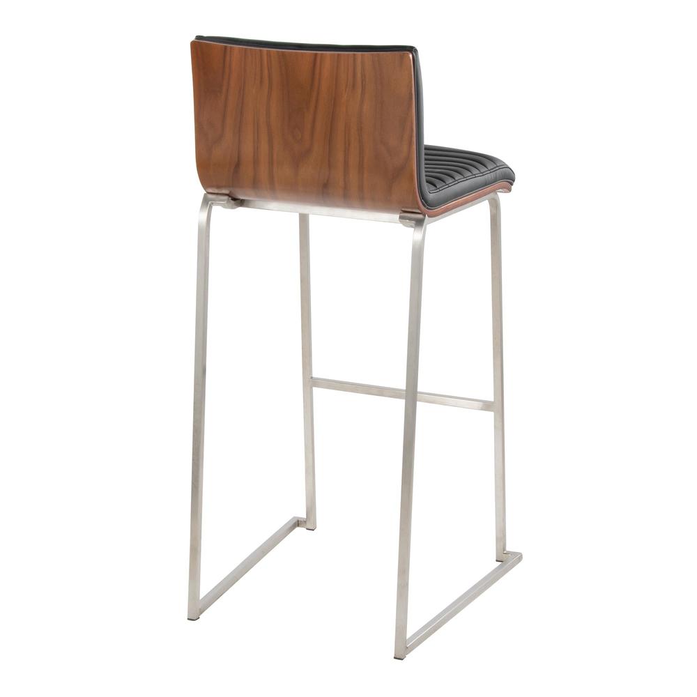 Silver Mason Mara 30" Fixed-Height Barstool - Set of 2. Picture 4