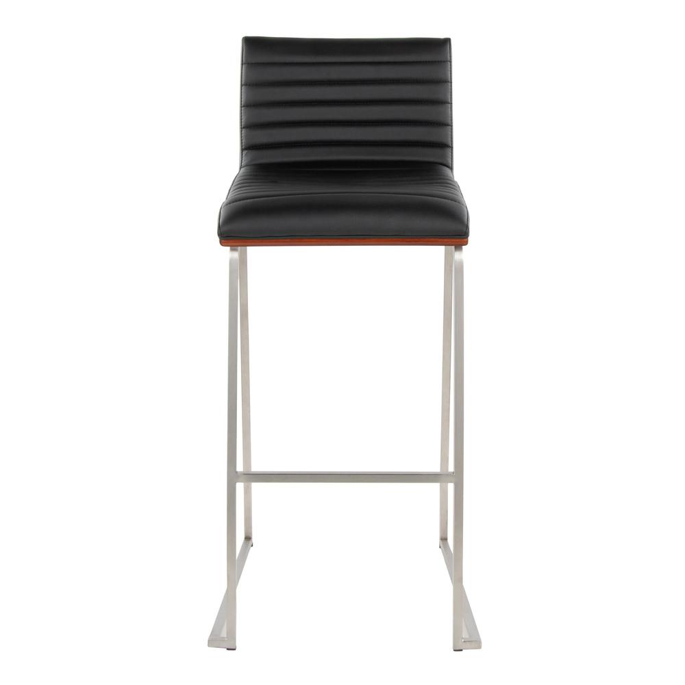 Silver Mason Mara 30" Fixed-Height Barstool - Set of 2. Picture 6