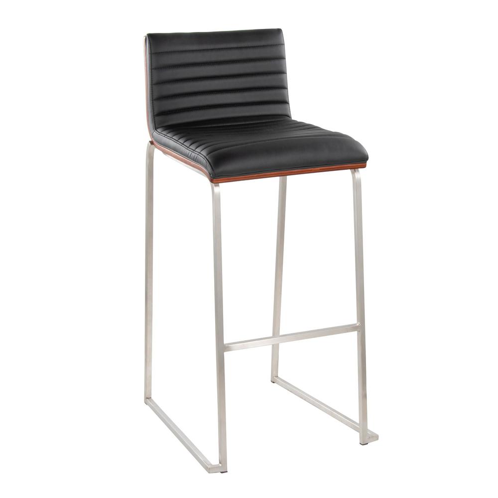 Silver Mason Mara 30" Fixed-Height Barstool - Set of 2. Picture 2