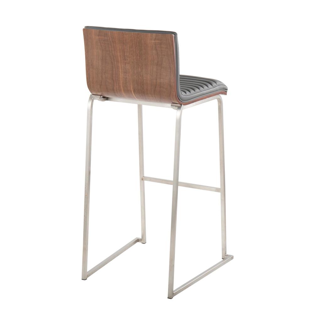 Grey Mason Mara 30" Fixed-Height Barstool - Set of 2. Picture 4