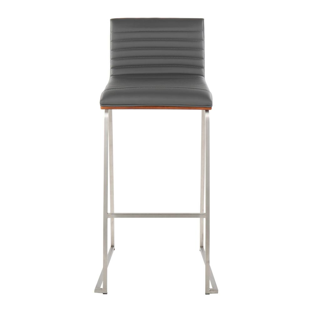 Grey Mason Mara 30" Fixed-Height Barstool - Set of 2. Picture 6