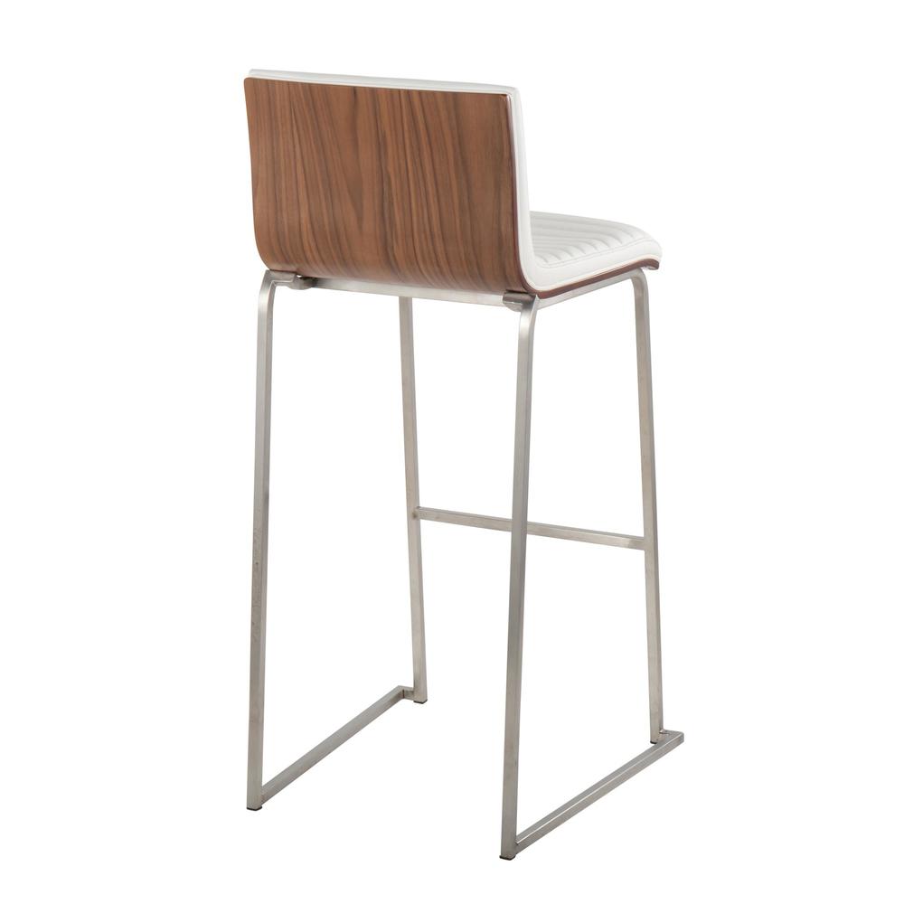 White Mason Mara 30" Fixed-Height Barstool - Set of 2. Picture 4