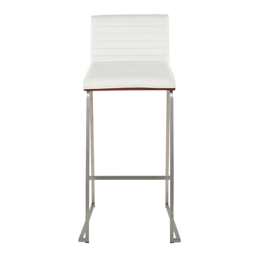 White Mason Mara 30" Fixed-Height Barstool - Set of 2. Picture 6