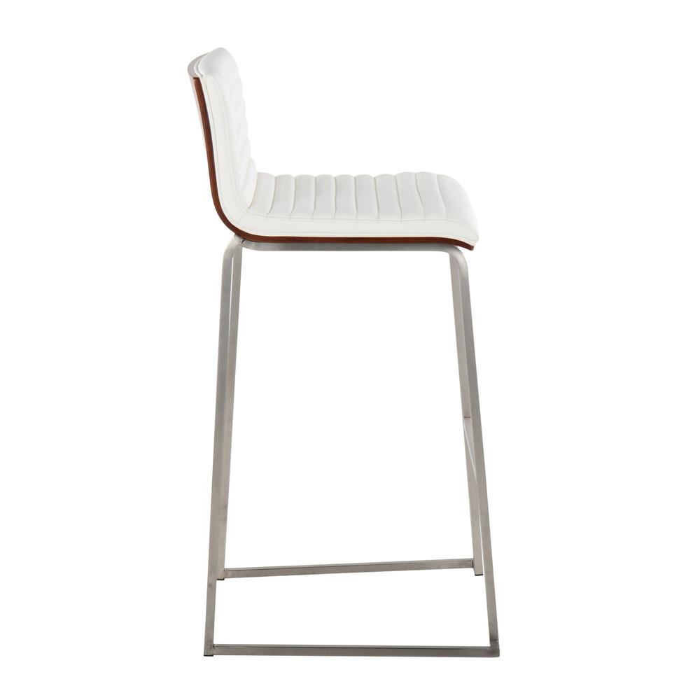 White Mason Mara 30" Fixed-Height Barstool - Set of 2. Picture 3