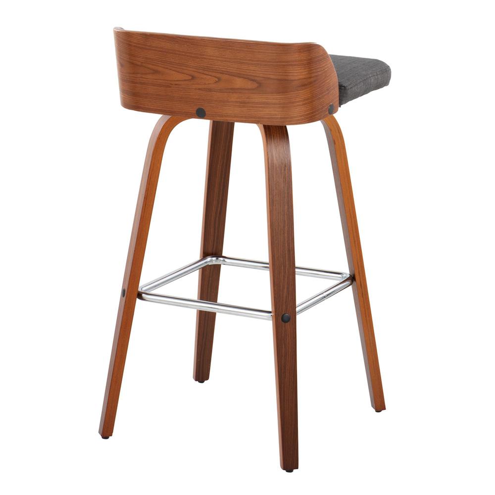 Grey Maya 30" Fixed-Height Barstool - Set of 2. Picture 4
