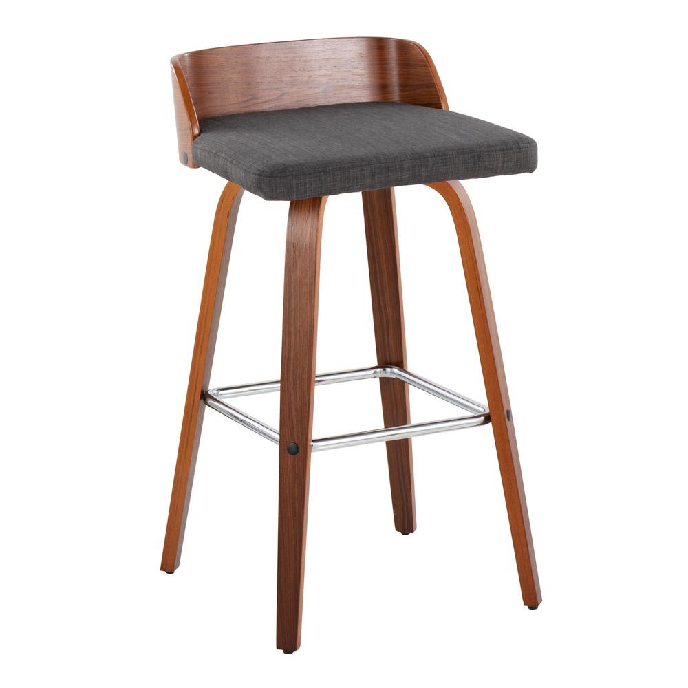 Grey Maya 30" Fixed-Height Barstool - Set of 2. Picture 2