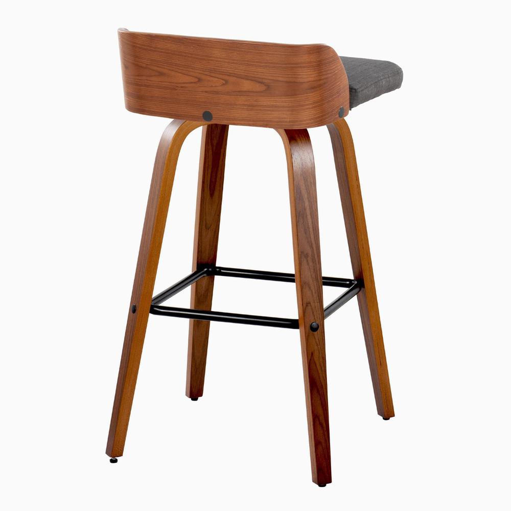Grey Maya 30" Fixed-Height Barstool - Set of 2. Picture 4