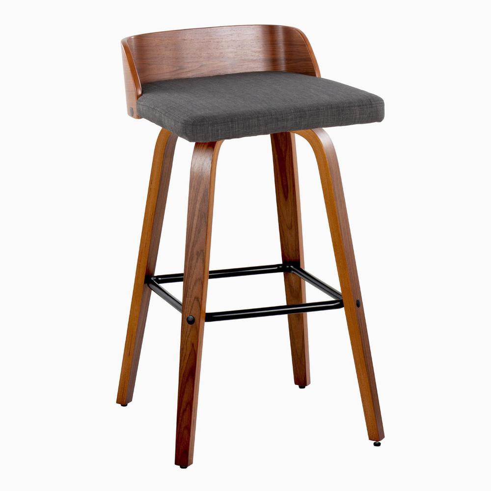 Grey Maya 30" Fixed-Height Barstool - Set of 2. Picture 2